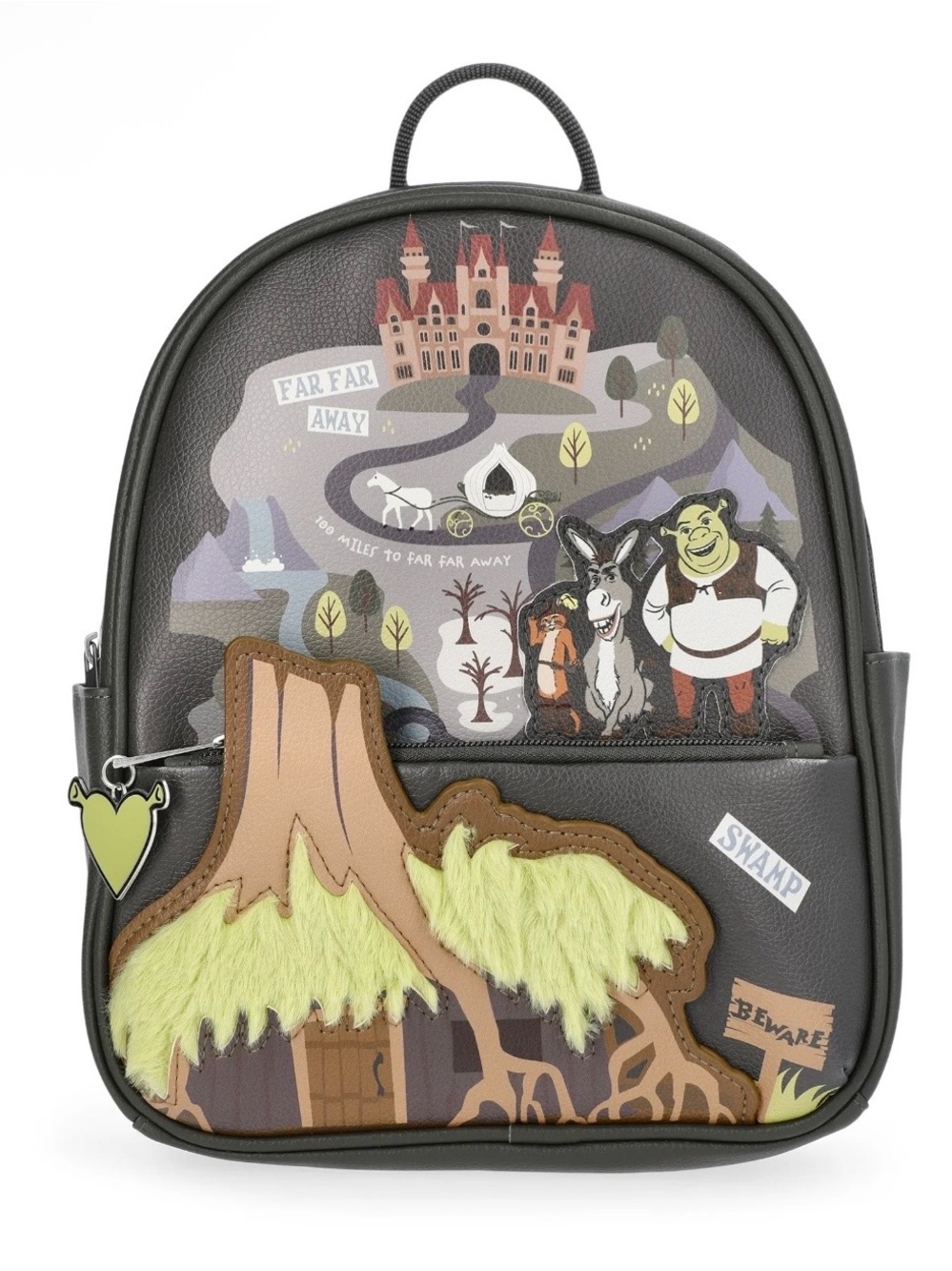 Women’s Gray Shrek Themed Mini Backpack